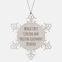 Load image into Gallery viewer, Cooling and Freezing Equipment Operator Ornament Christmas Gift Stainless Steel Snowflake Ornament – front view
