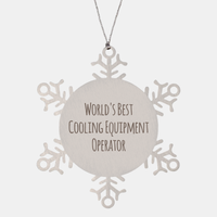 Load image into Gallery viewer, Cooling Equipment Operator Ornament Christmas Gift Stainless Steel Snowflake Ornament – front view
