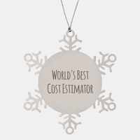Load image into Gallery viewer, Cost Estimator Ornament Christmas Gift Stainless Steel Snowflake Ornament – front view
