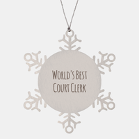 Load image into Gallery viewer, Court Clerk Ornament Christmas Gift Stainless Steel Snowflake Ornament – front view
