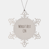 Load image into Gallery viewer, CPA Ornament Christmas Gift Stainless Steel Snowflake Ornament – front view
