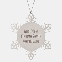 Load image into Gallery viewer, Customer Service Representative Ornament Christmas Gift Stainless Steel Snowflake Ornament – front view

