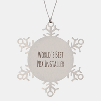 Load image into Gallery viewer, PBX Installer Ornament Christmas Gift Stainless Steel Snowflake Ornament – front view
