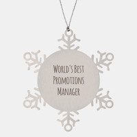 Load image into Gallery viewer, Promotions Manager Ornament Christmas Gift Stainless Steel Snowflake Ornament – front view
