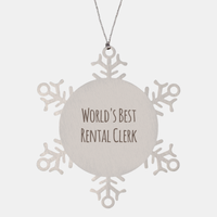 Load image into Gallery viewer, Rental Clerk Ornament Christmas Gift Stainless Steel Snowflake Ornament – front view
