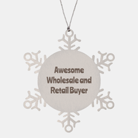 Load image into Gallery viewer, Wholesale and Retail Buyer Gift Stainless Steel Snowflake Ornament Christmas Gift Awesome – front view
