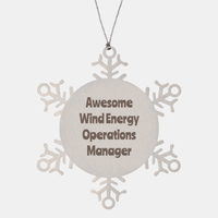 Load image into Gallery viewer, Wind Energy Operations Manager Gift Stainless Steel Snowflake Ornament Christmas Gift Awesome – front view
