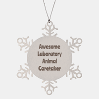 Load image into Gallery viewer, Laboratory Animal Caretaker Gift Stainless Steel Snowflake Ornament Christmas Gift Awesome – front view
