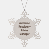 Load image into Gallery viewer, Regulatory Affairs Manager Gift Stainless Steel Snowflake Ornament Christmas Gift Awesome – front view
