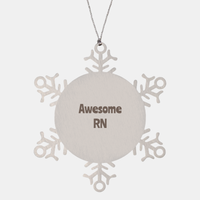 Load image into Gallery viewer, RN Gift Stainless Steel Snowflake Ornament Christmas Gift Awesome – front view
