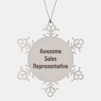 Load image into Gallery viewer, Sales Representative Gift Stainless Steel Snowflake Ornament Christmas Gift Awesome – front view
