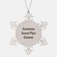 Load image into Gallery viewer, Sewer Pipe Cleaner Gift Stainless Steel Snowflake Ornament Christmas Gift Awesome – front view
