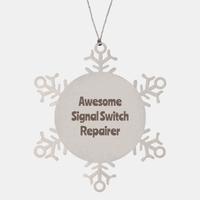 Load image into Gallery viewer, Signal Switch Repairer Gift Stainless Steel Snowflake Ornament Christmas Gift Awesome – front view
