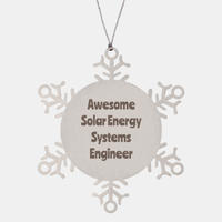 Load image into Gallery viewer, Solar Energy Systems Engineer Gift Stainless Steel Snowflake Ornament Christmas Gift Awesome – front view
