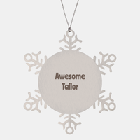 Load image into Gallery viewer, Tailor Gift Stainless Steel Snowflake Ornament Christmas Gift Awesome – front view
