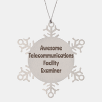 Load image into Gallery viewer, Telecommunications Facility Examiner Gift Stainless Steel Snowflake Ornament Christmas Gift Awesome – front view
