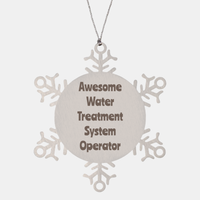 Load image into Gallery viewer, Water Treatment System Operator Gift Stainless Steel Snowflake Ornament Christmas Gift Awesome – front view

