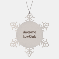 Load image into Gallery viewer, Law Clerk Gift Stainless Steel Snowflake Ornament Christmas Gift Awesome – front view
