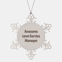 Load image into Gallery viewer, Lawn Service Manager Gift Stainless Steel Snowflake Ornament Christmas Gift Awesome – front view
