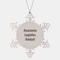 Load image into Gallery viewer, Logistics Analyst Gift Stainless Steel Snowflake Ornament Christmas Gift Awesome – front view
