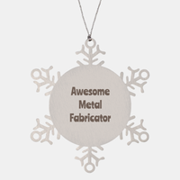Load image into Gallery viewer, Metal Fabricator Gift Stainless Steel Snowflake Ornament Christmas Gift Awesome – front view
