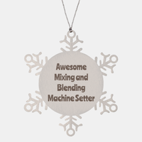 Load image into Gallery viewer, Mixing and Blending Machine Setter Gift Stainless Steel Snowflake Ornament Christmas Gift Awesome – front view
