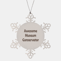Load image into Gallery viewer, Museum Conservator Gift Stainless Steel Snowflake Ornament Christmas Gift Awesome – front view
