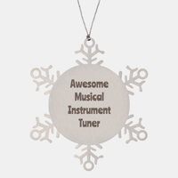 Load image into Gallery viewer, Musical Instrument Tuner Gift Stainless Steel Snowflake Ornament Christmas Gift Awesome – front view
