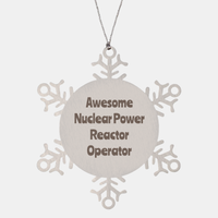 Load image into Gallery viewer, Nuclear Power Reactor Operator Gift Stainless Steel Snowflake Ornament Christmas Gift Awesome – front view
