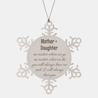 Load image into Gallery viewer, Mother and Daughter Christmas Ornament Gift Stainless Steel Snowflake Ornament – front view
