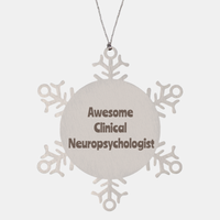 Load image into Gallery viewer, Clinical Neuropsychologist Gift Stainless Steel Snowflake Ornament Christmas Gift Awesome – front view

