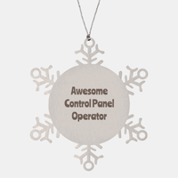Load image into Gallery viewer, Control Panel Operator Gift Stainless Steel Snowflake Ornament Christmas Gift Awesome – front view
