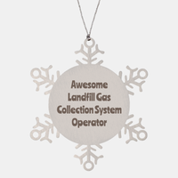 Load image into Gallery viewer, Landfill Gas Collection System Operator Gift Stainless Steel Snowflake Ornament Christmas Gift Awesome – front view
