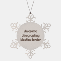 Load image into Gallery viewer, Lithographing Machine Tender Gift Stainless Steel Snowflake Ornament Christmas Gift Awesome – front view
