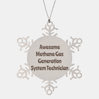 Load image into Gallery viewer, Methane Gas Generation System Technician Gift Stainless Steel Snowflake Ornament Christmas Gift Awesome – front view
