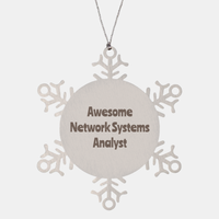 Load image into Gallery viewer, Network Systems Analyst Gift Stainless Steel Snowflake Ornament Christmas Gift Awesome – front view
