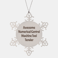 Load image into Gallery viewer, Numerical Control Machine Tool Tender Gift Stainless Steel Snowflake Ornament Christmas Gift Awesome – front view
