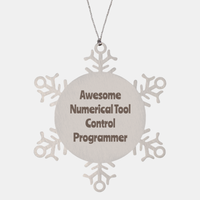 Load image into Gallery viewer, Numerical Tool Control Programmer Gift Stainless Steel Snowflake Ornament Christmas Gift Awesome – front view
