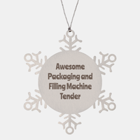 Load image into Gallery viewer, Packaging and Filling Machine Tender Gift Stainless Steel Snowflake Ornament Christmas Gift Awesome – front view
