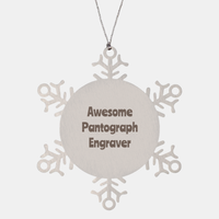 Load image into Gallery viewer, Pantograph Engraver Gift Stainless Steel Snowflake Ornament Christmas Gift Awesome – front view

