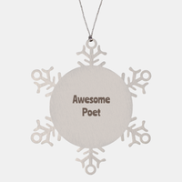 Load image into Gallery viewer, Poet Gift Stainless Steel Snowflake Ornament Christmas Gift Awesome – front view
