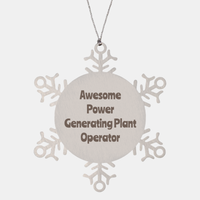 Load image into Gallery viewer, Power Generating Plant Operator Gift Stainless Steel Snowflake Ornament Christmas Gift Awesome – front view
