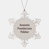 Load image into Gallery viewer, Precision Lens Polisher Gift Stainless Steel Snowflake Ornament Christmas Gift Awesome – front view
