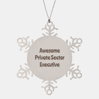 Load image into Gallery viewer, Private Sector Executive Gift Stainless Steel Snowflake Ornament Christmas Gift Awesome – front view
