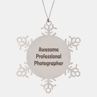 Load image into Gallery viewer, Professional Photographer Gift Stainless Steel Snowflake Ornament Christmas Gift Awesome – front view

