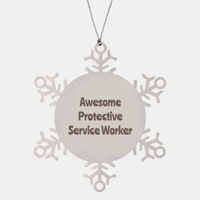 Load image into Gallery viewer, Protective Service Worker Gift Stainless Steel Snowflake Ornament Christmas Gift Awesome – front view
