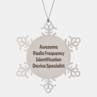Load image into Gallery viewer, Radio Frequency Identification Device Specialist Gift Stainless Steel Snowflake Ornament Christmas Gift Awesome – front view
