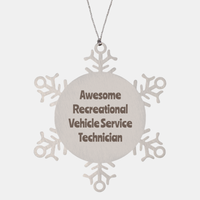 Load image into Gallery viewer, Recreational Vehicle Service Technician Gift Stainless Steel Snowflake Ornament Christmas Gift Awesome – front view
