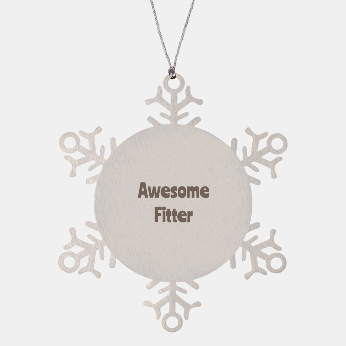 Fitter Gift Stainless Steel Snowflake Ornament Christmas Gift Awesome – front view