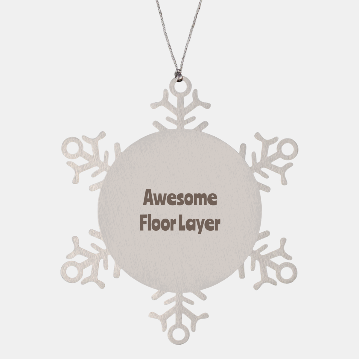 Floor Layer Gift Stainless Steel Snowflake Ornament Christmas Gift Awesome – front view